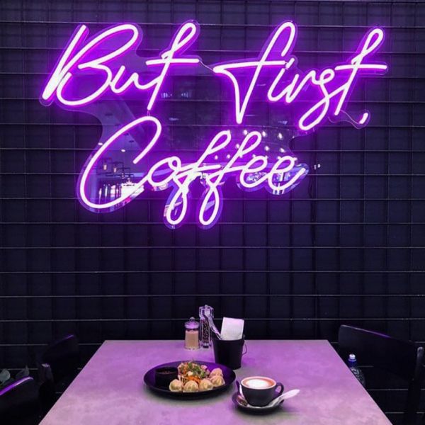 But First Coffee Neon Sign Kitchen Cafe Wall Lights For - Neon Wall Lights Uk