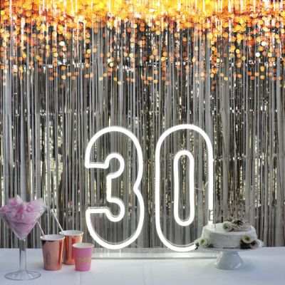 30 LED Neon Number Lights