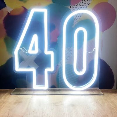 40 LED Neon Number Lights