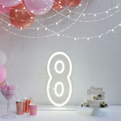 8 LED Neon Number Lights