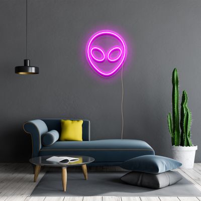 Alien Face Neon Sign