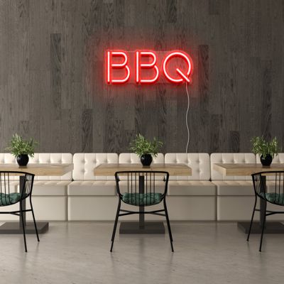 Blocky BBQ Neon Sign