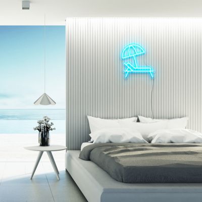 Beach Lounger + Umbrella