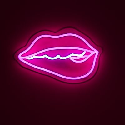 Bite Lips Neon Art