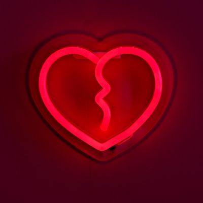 Broken Heart Neon Wall Art