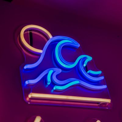 Moody Waves Neon Art
