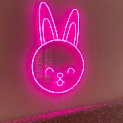 LED Neon Bunny Face