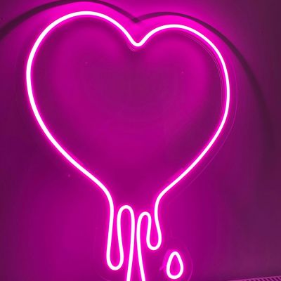 Dripping Heart Neon Sign