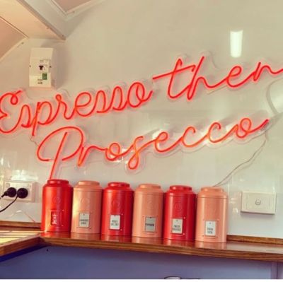 Espresso then Prosecco Neon Sign