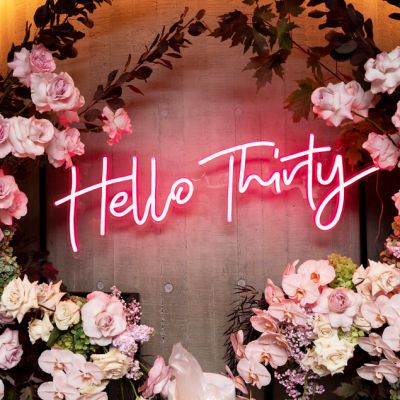 Hello Thirty Light Up Birthday Sign