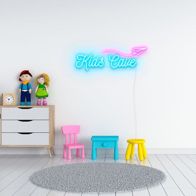 Kids Cave Neon Art Sign