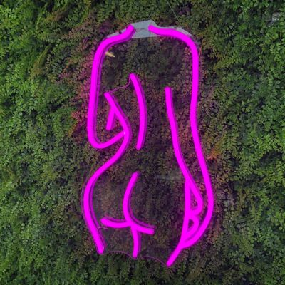 Nude Lady's Back Neon Art