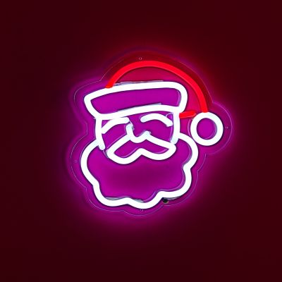 Light Up Santa Neon Sign