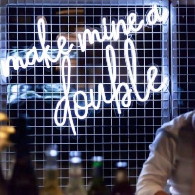 Make Mine a Double LED Neon Bar Sign