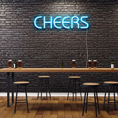 Modern Neon Cheers Sign