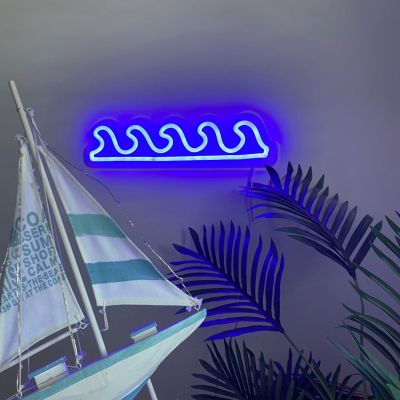 Ocean Waves Neon Sign