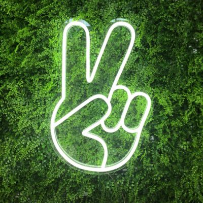 Peace Emoji Neon Sign