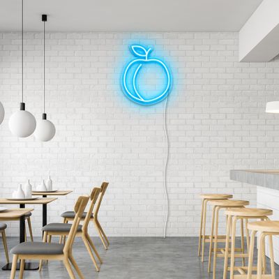 Peach LED Light Sign