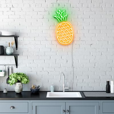 Faux Neon Pineapple Light