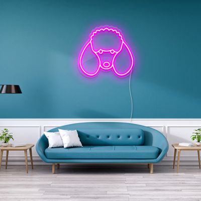 LED Neon Poodle Artwork