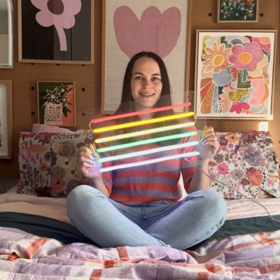 Neon Pride Flag Sign