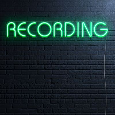 Recording LED Light Sign