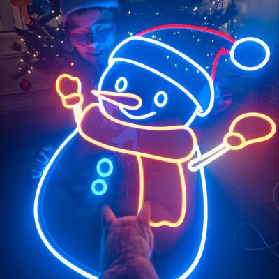 Snowman Neon Light