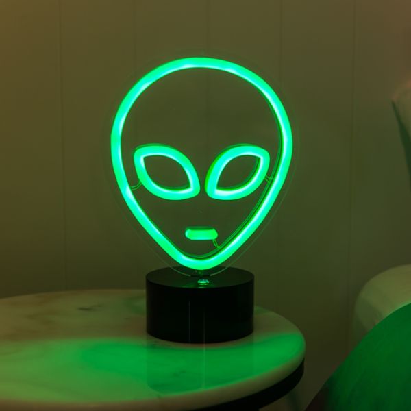 Alien Faux Neon Table Light from Custom Neon
