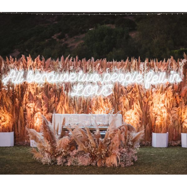 All Because Two People Fell in LOVE Neon Sign - photo from CustomNeon.co.uk