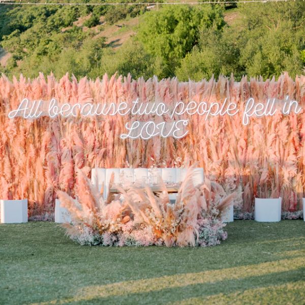 All Because Two People Fell in LOVE Neon Sign - photo from CustomNeon.co.uk