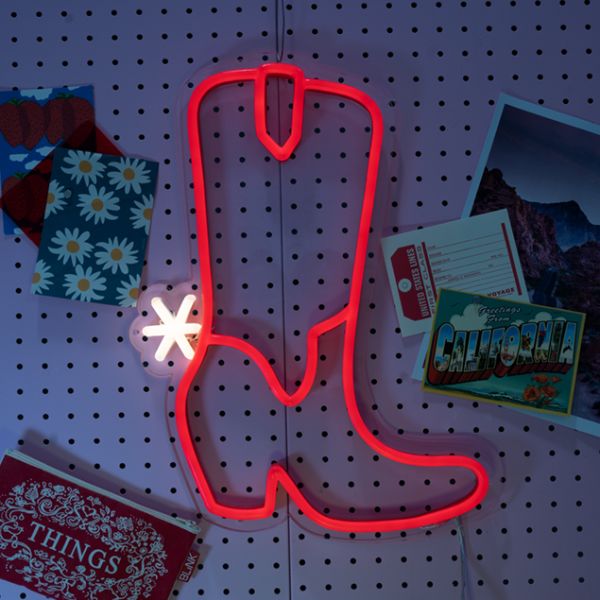 Cowboy Boot Mini Neon Sign from Custom Neon
