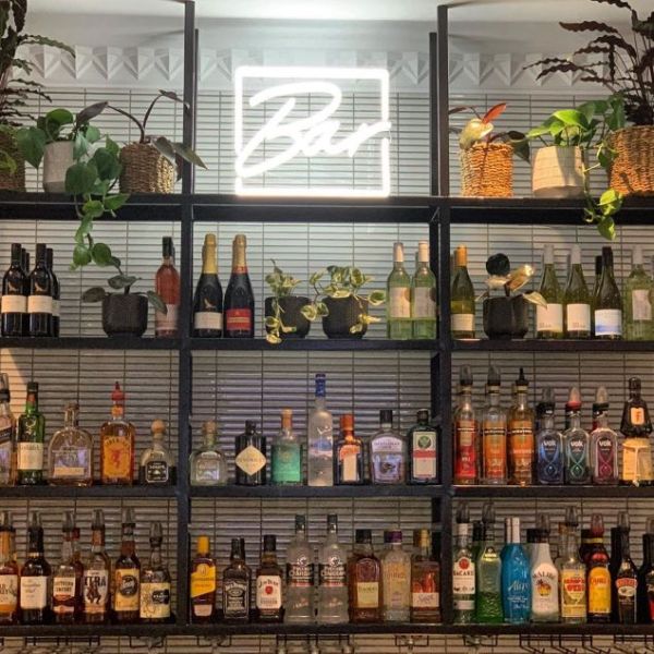 Neon Bar lamp in a drinks cabinet - from Custom Neon