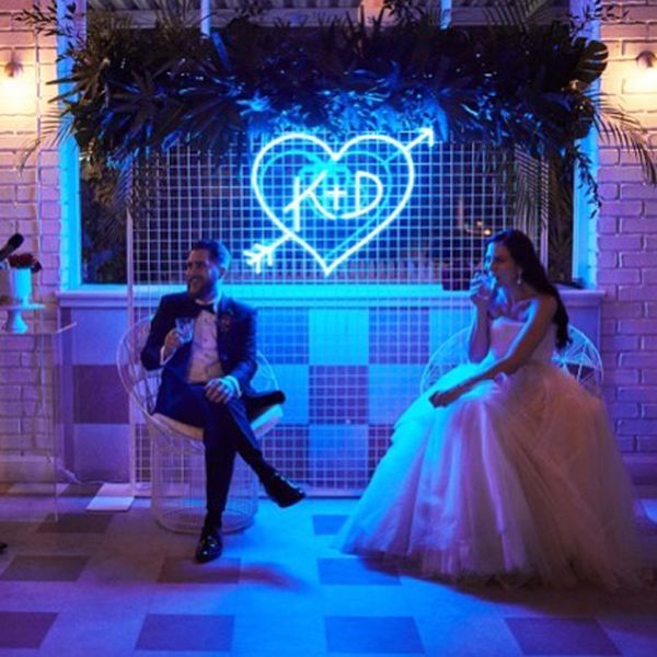 Personalised LED Neon Heart Sign with an Arrow and Your Initials - photo from CustomNeon.co.uk