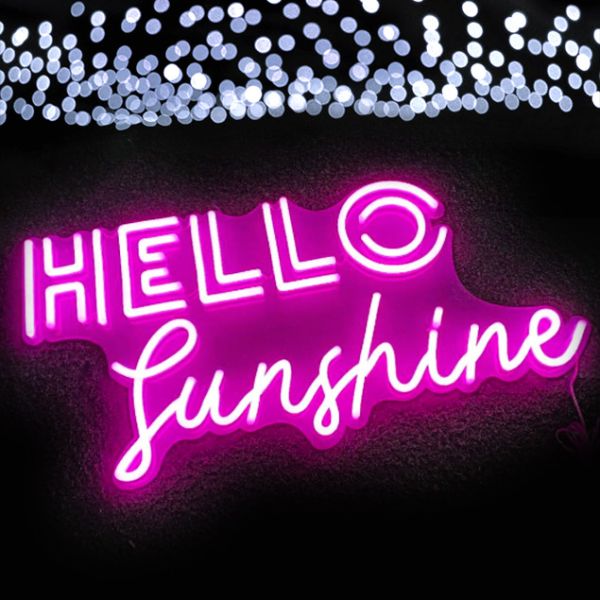 HELLO Sunshine LED Neon Wall Décor @customneon