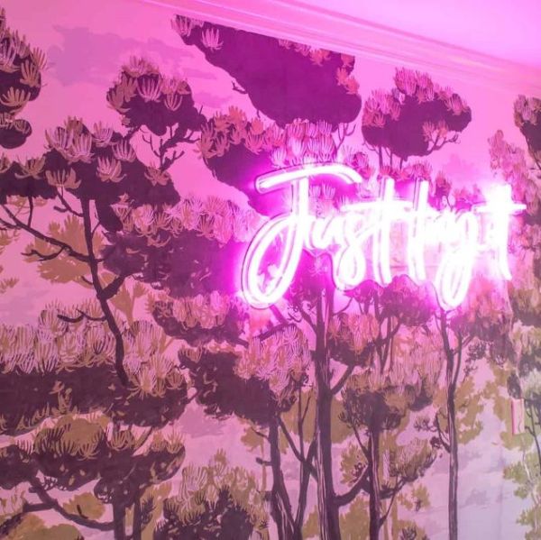 Just try it LED neon light from Custom Neon® shown as wall art 