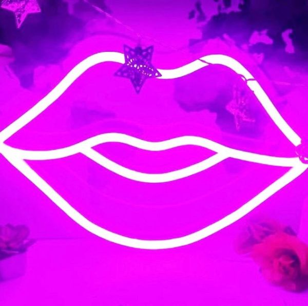 Pink neon flex lips from Custom Neon
