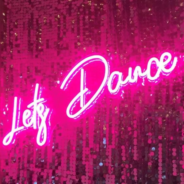 Let's Dance Faux Neon Party Sign in Pink - from  Custom Neon®