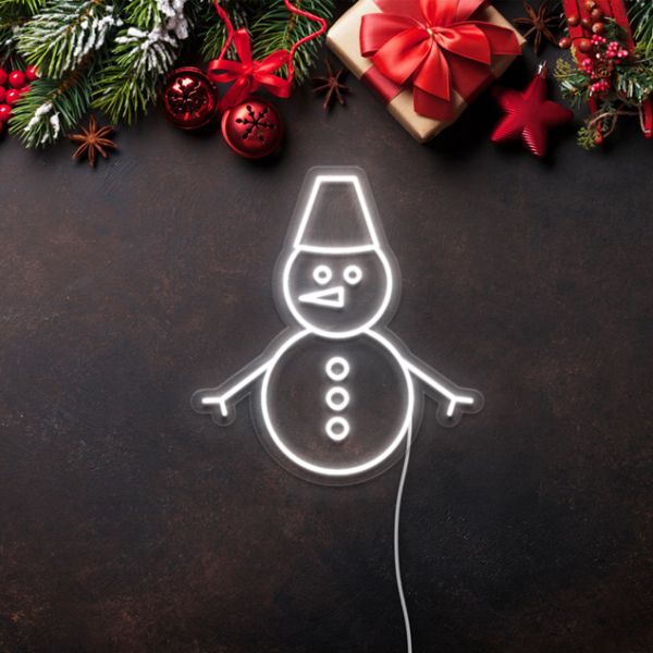 Light Up Snowman pre-designed CUSTOM NEON® Christmas Sign