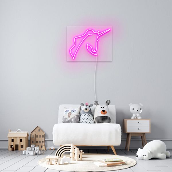 Magical Unicorn Neon Light pre-designed light-up wall art from Custom Neon®