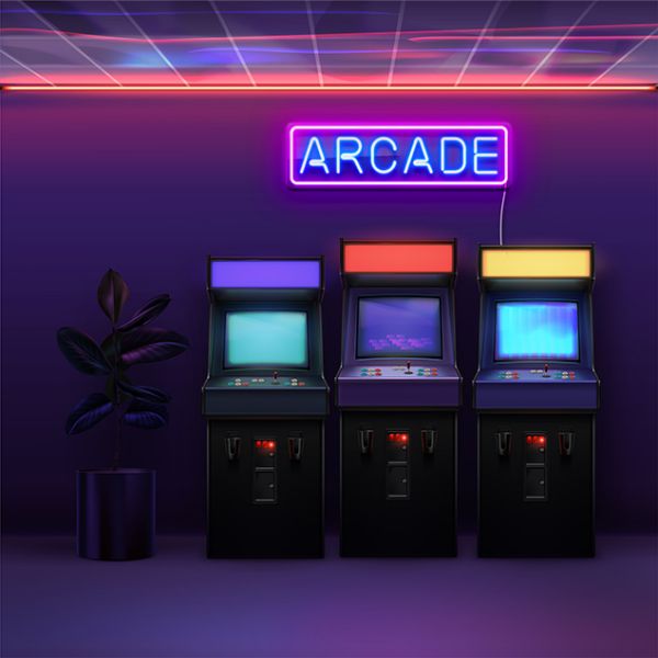 Retro Arcade Neon Sign pre-designed light-up wall art from Custom Neon®