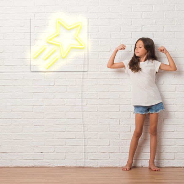 Shooting Star pre-designed light-up wall art from Custom Neon®