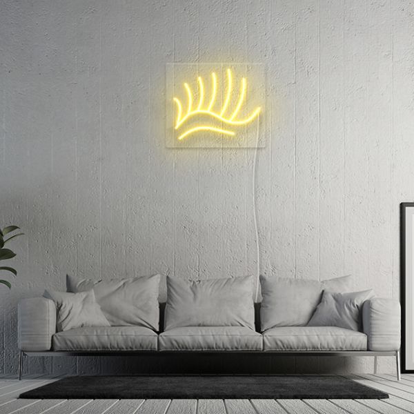 Glam Lashes LED Neon Art pre-designed light-up wall art from Custom Neon®