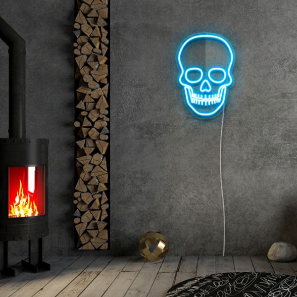 LED Neon Skull Light pre-designed light-up wall art from Custom Neon®