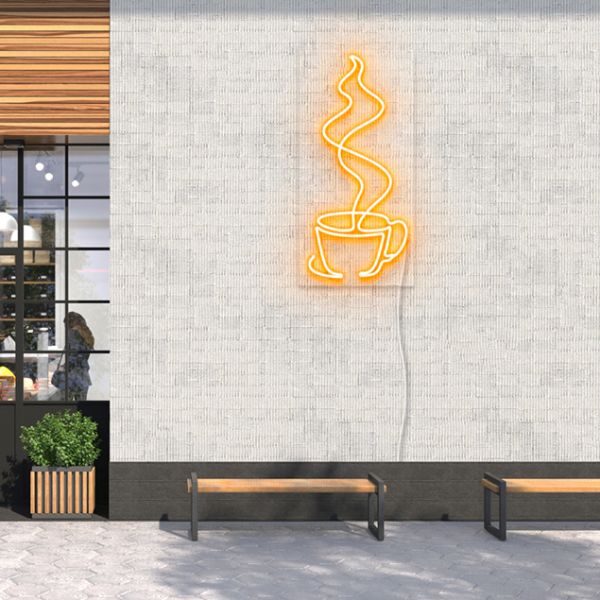 Steaming Coffee Cup: pre-designed LED neon art from Custom Neon®