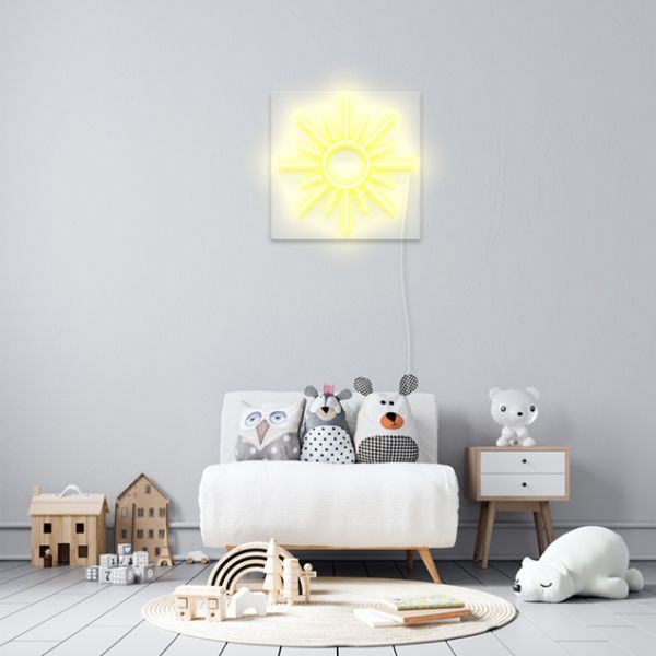 Sunshine Neon Sign pre-designed light-up wall art from Custom Neon®