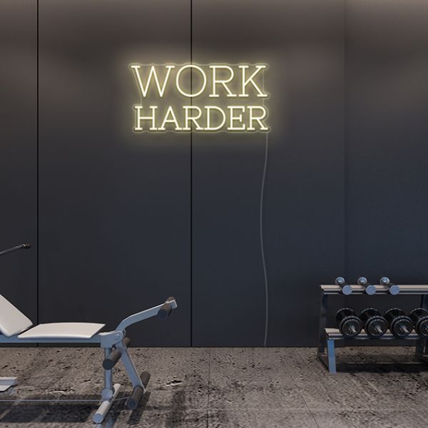 Work Harder Neon Light Sign by CUSTOM NEON®