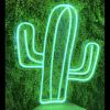 Cool cactus neon light in 8mm green LED neon flex - photo CustomNeon.co.uk