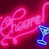 Retro Cheers Neon Light in dark pink and electric blue by Custom Neon®