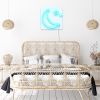 Crescent Moon with Stars  pre-designed light-up wall art from Custom Neon®