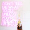 Don't Tell Me What to do Unless You're Naked - photo from CustomNeon.co.uk
